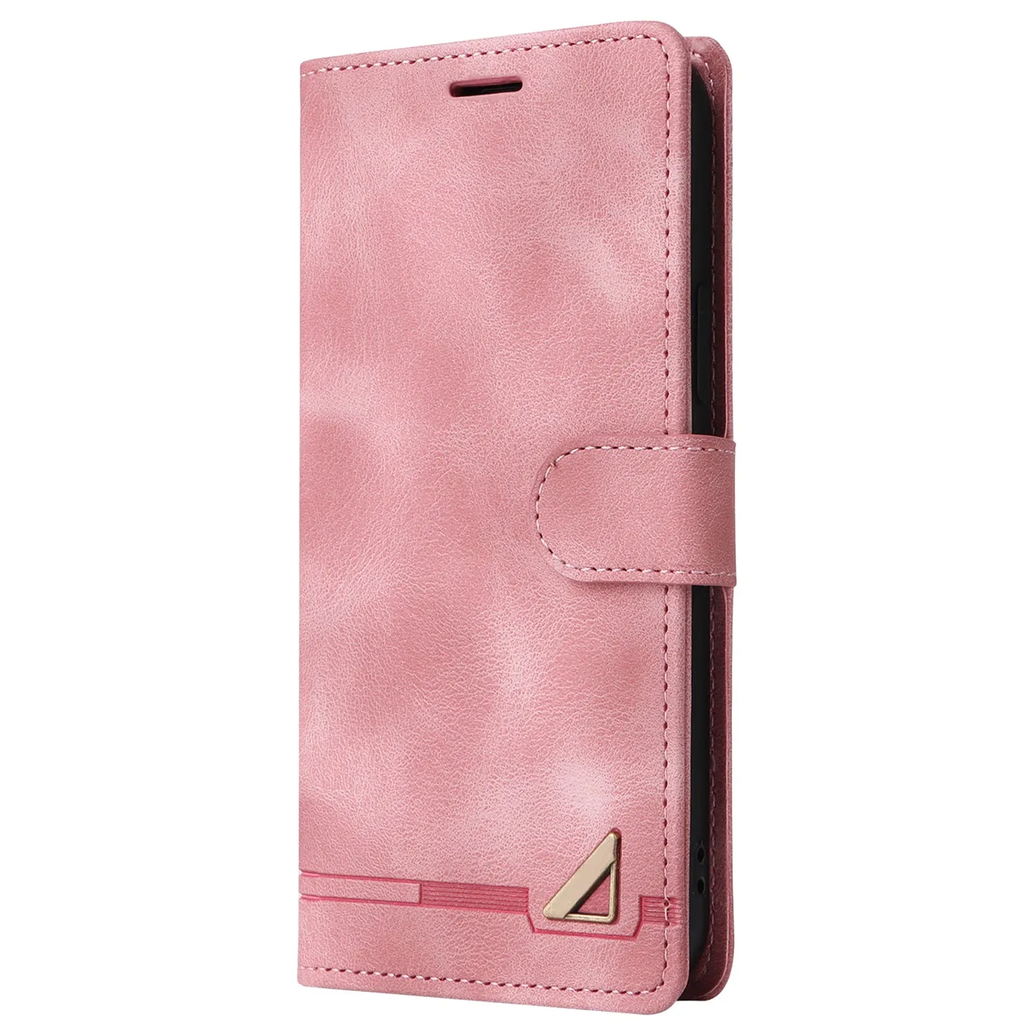 007 Series For iPhone 15 Pro Anti-Scratch PU Leather Stand Shell Flip Wallet Skin-touch Phone Case Cover