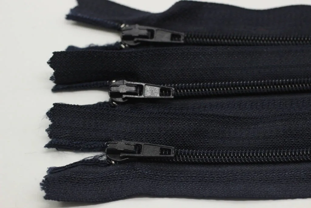 10 pcs Dark Blue Zippers, 18-60cm, (7-23inc) zipper, pants zipper, zipper for pants, zipper, bag zipper, zippers, wallet zipper,