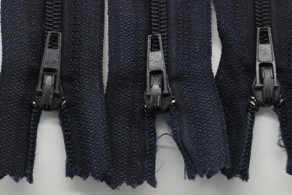 10 pcs Dark Blue Zippers, 18-60cm, (7-23inc) zipper, pants zipper, zipper for pants, zipper, bag zipper, zippers, wallet zipper,