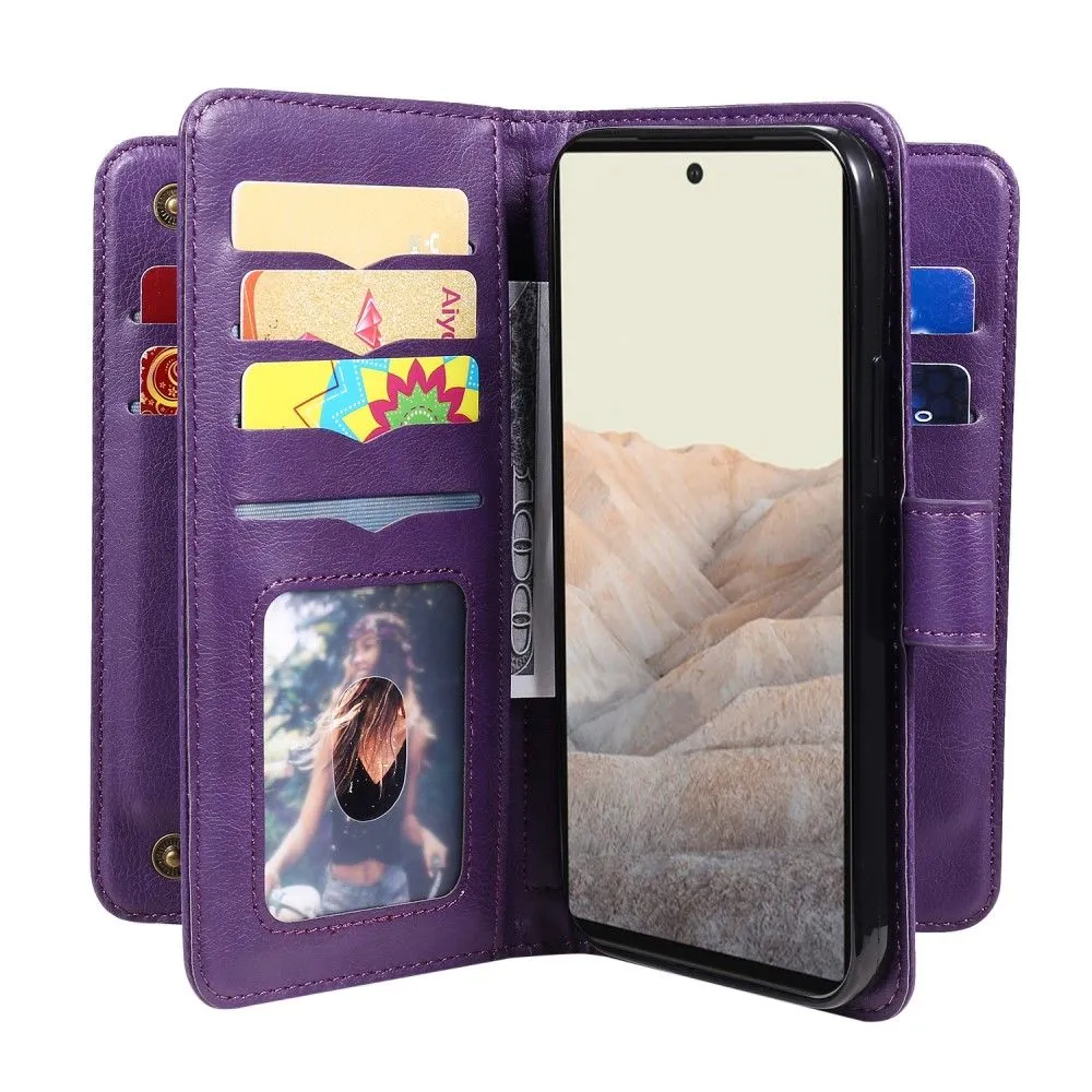 10-slot wallet case for Google Pixel 6 - Purple