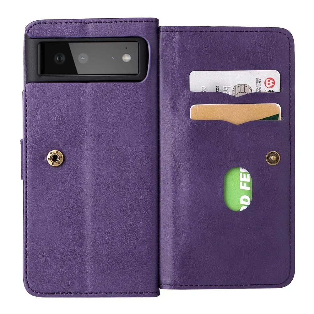 10-slot wallet case for Google Pixel 6 - Purple