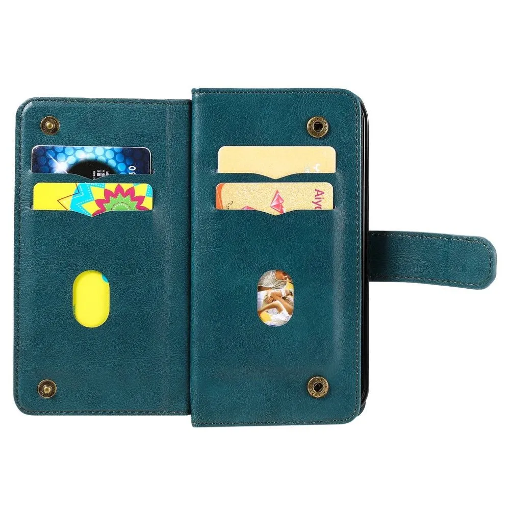 10-slot wallet case for Xiaomi 12 Pro - Blackish Green