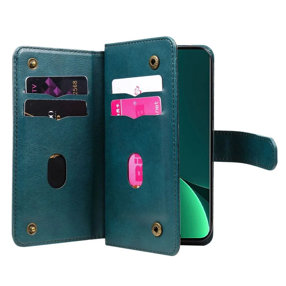 10-slot wallet case for Xiaomi 12 Pro - Blackish Green