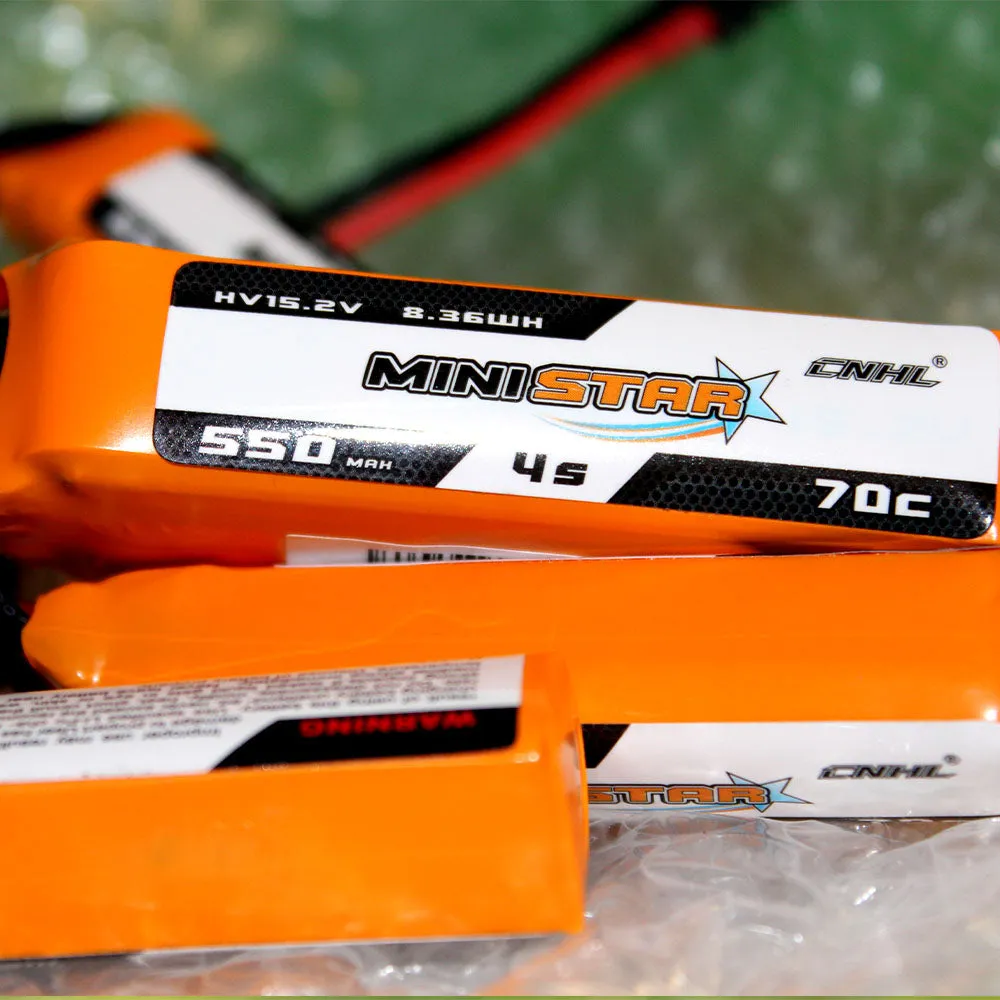 12 Packs CNHL MiniStar HV 550mAh 15.2V 4S 70C Lipo Battery with XT30U-UK Warehouse