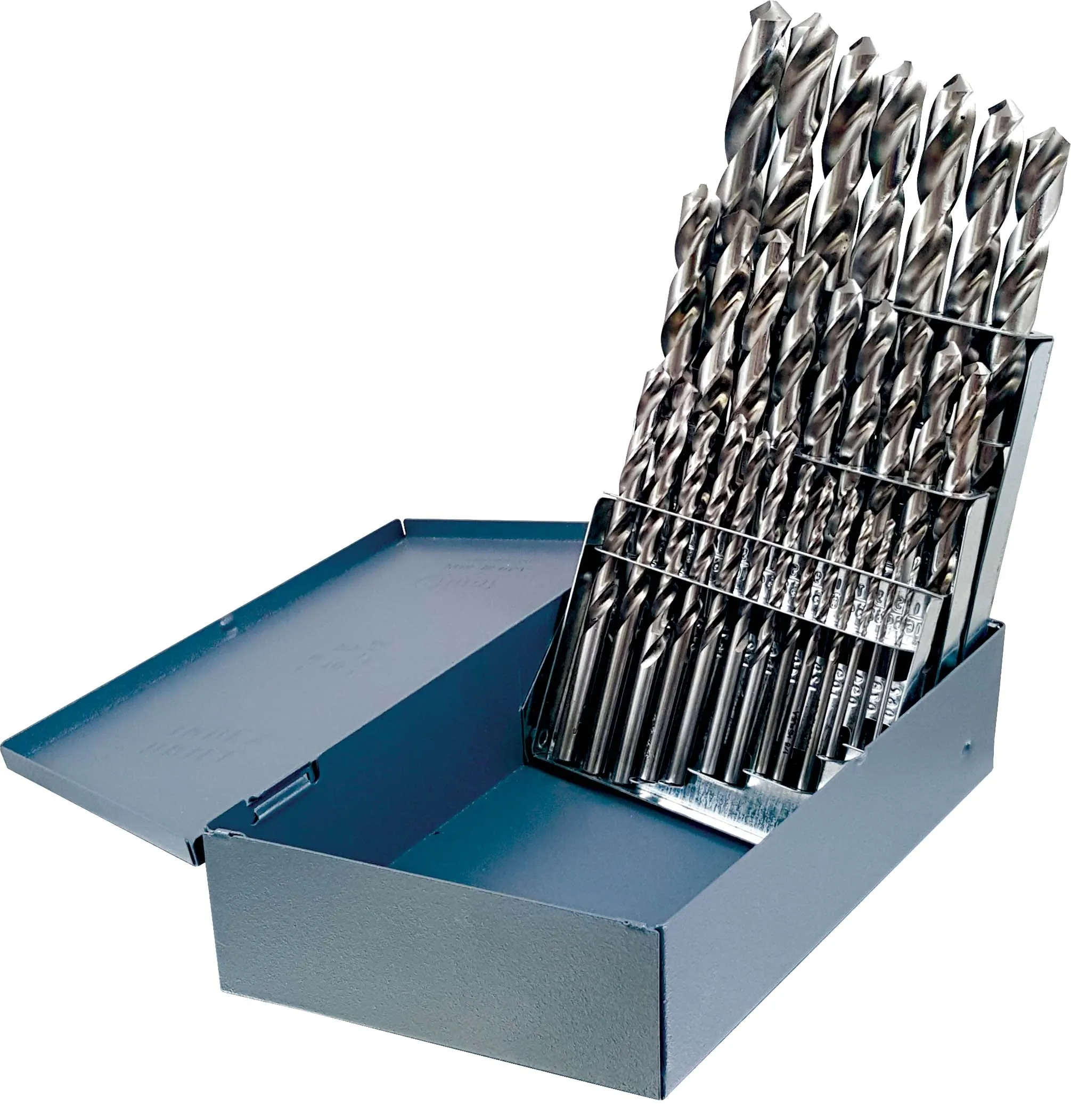 13pc 1/16-1/2 BY 32 Oxide High Speed Steel – General Purpose, 118° Point Fractional Jobber Drill Set Delivered in Huot Metal Case Made in the USA