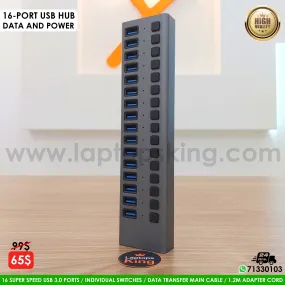 16 Port Usb 3.0 Hub | Data And Power (New)