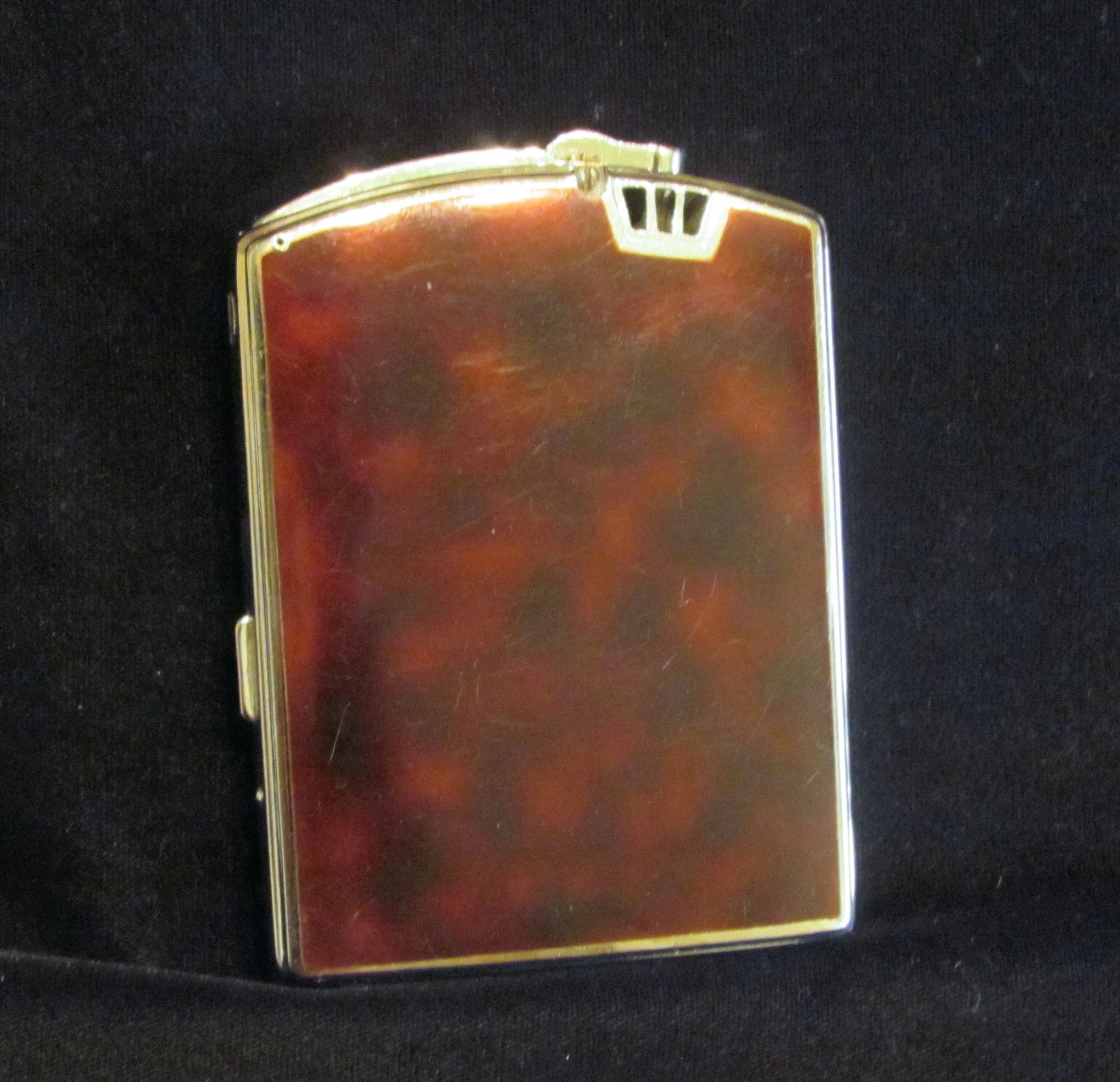 1930s Ronson Twenty Case Lighter Art Deco Enamel Art Metal Works Cigarette Case