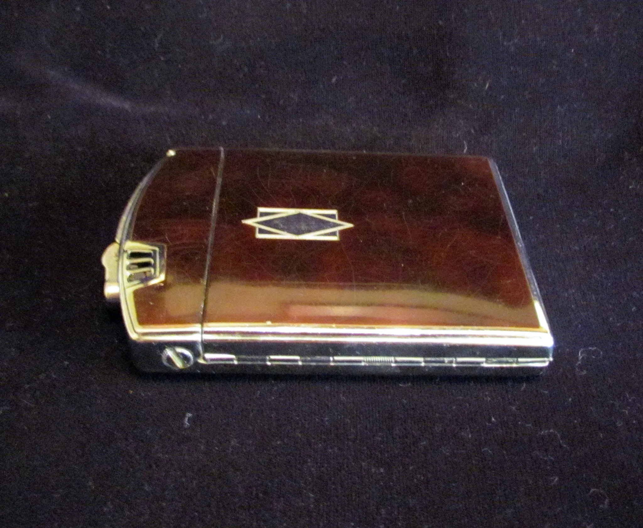 1930s Ronson Twenty Case Lighter Art Deco Enamel Art Metal Works Cigarette Case