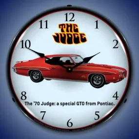 1970 GTO Judge Backlit LED Clock