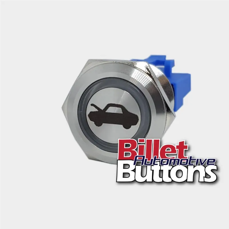 22mm 'BONNET / HOOD SYMBOL' Billet Push Button Switch