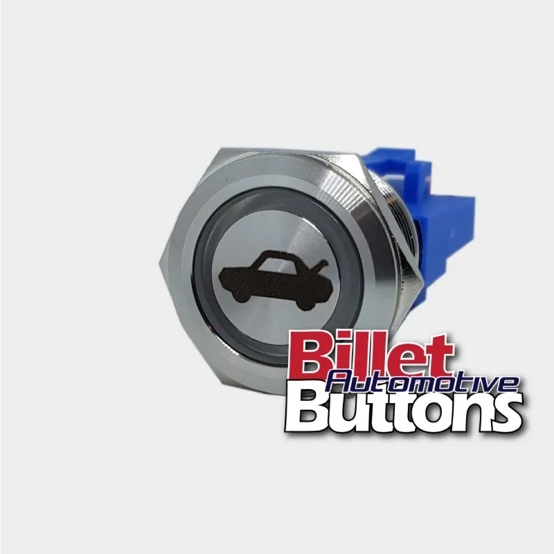 22mm 'BOOT / TRUNK SYMBOL' Billet Push Button Switch