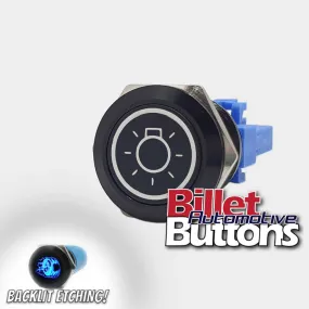 22mm 'CAB LIGHT SYMBOL' Billet Push Button Switch Marine Interior