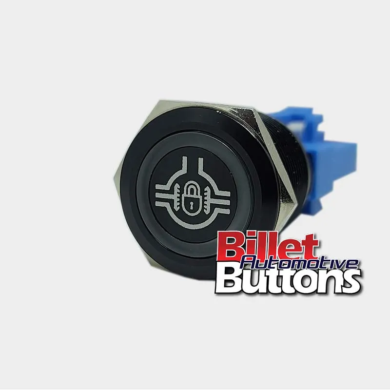 22mm 'DIFF LOCK SYMBOL' Billet Push Button Switch