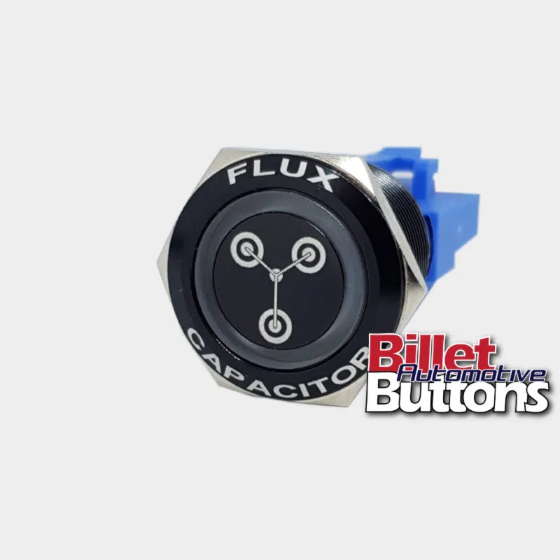 22mm FEATURED 'FLUX CAPACITOR' Billet Push Button Switch