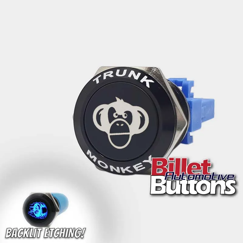 22mm FEATURED 'TRUNK MONKEY' Billet Push Button Switch