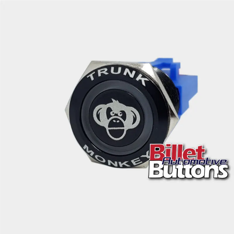 22mm FEATURED 'TRUNK MONKEY' Billet Push Button Switch