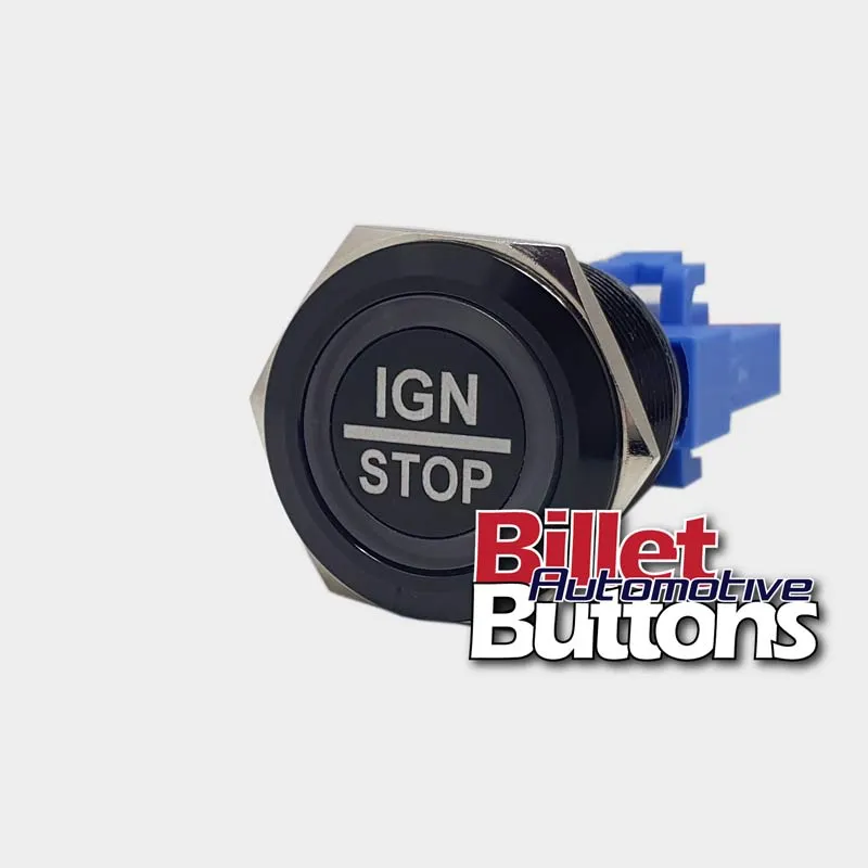 22mm 'IGN/STOP' Billet Push Button Switch Ignition