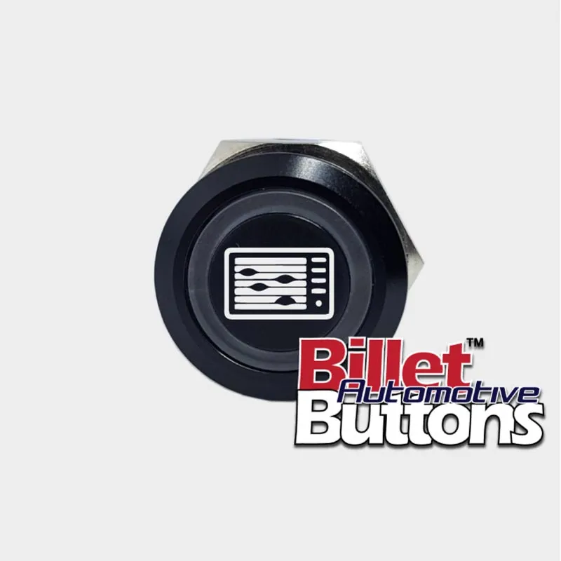 22mm 'TV SYMBOL' Billet Push Button Switch Marine Fish Finder Television