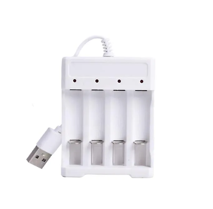 2Pcs Universal Usb Output Battery Charger - 4 Slot Adapter For Aa / Aaa AZ13659