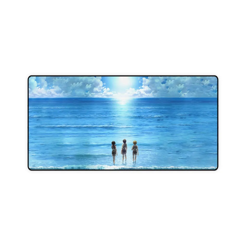 3 friends contemplating the ocean Mouse Pad (Desk Mat)