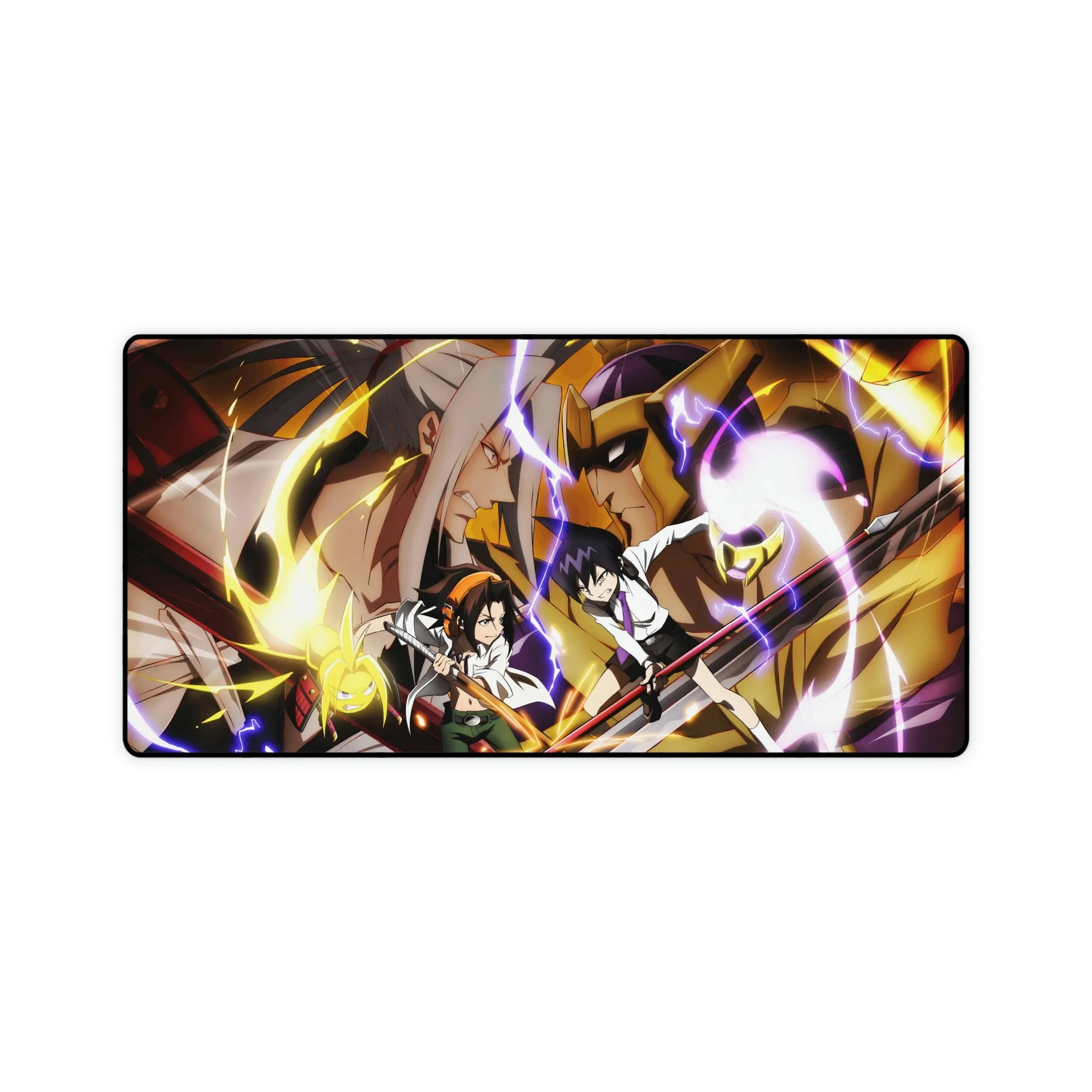 #3.3410, Shaman King, 2021, Yoh Asakura, Amidamaru vs. Ren Tao, Bason, Mouse Pad (Desk Mat)