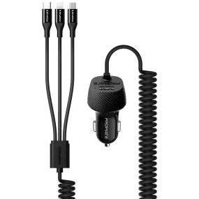 3.4A  Multi-Connect Universal Car Charger with USB Port