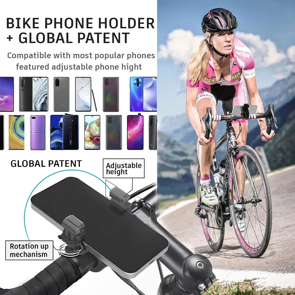 360° Rotatable Bike Phone Holder for MTB - Secure Mobile Mount 31.8mm