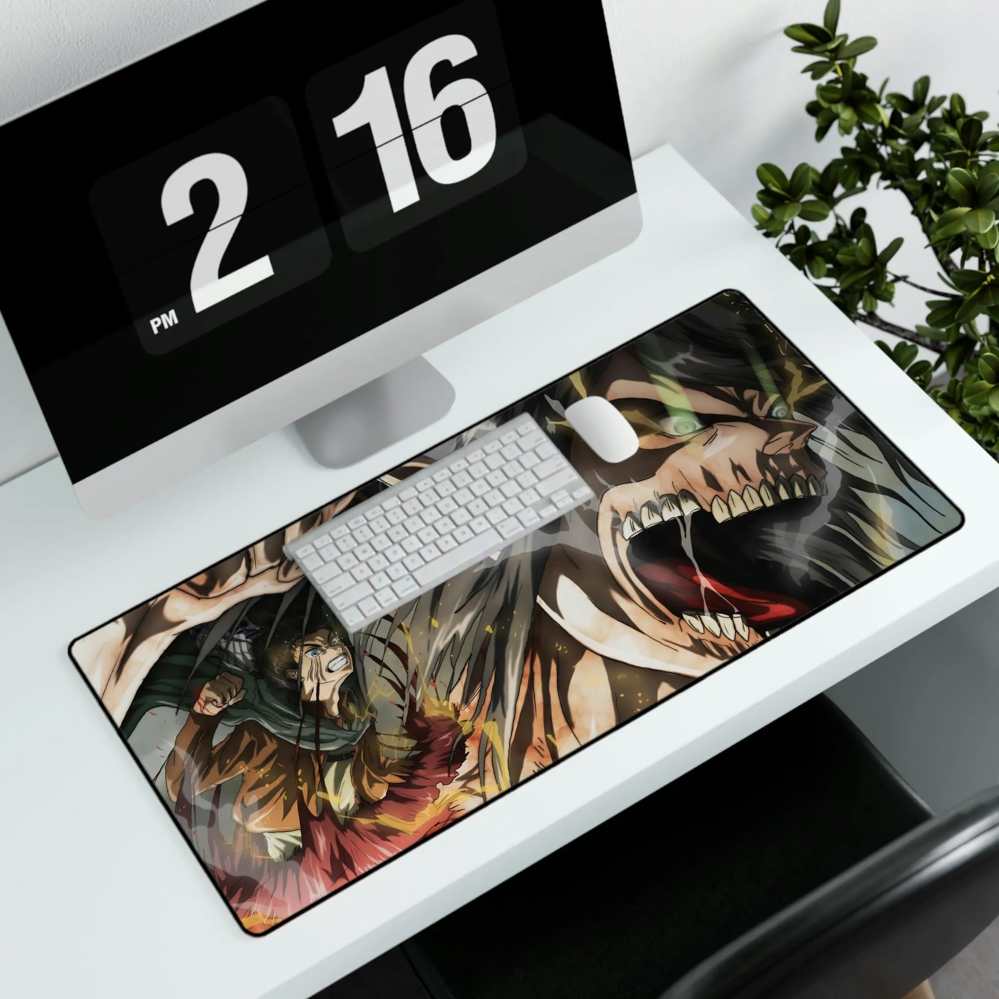 #5.3080, Eren Yeager, Attack, Titan, Attack on Titan, Mouse Pad (Desk Mat)