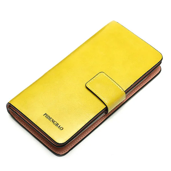 6 Inches Cell Phone Women 12 Card Slots Wallet Purse PU Credit