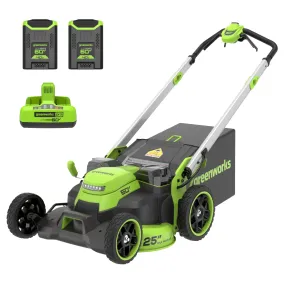 60V 25" Cordless Battery Self-Propelled Mower w/ (2) 4.0Ah Batteries and 6A Dual Port Rapid Charger