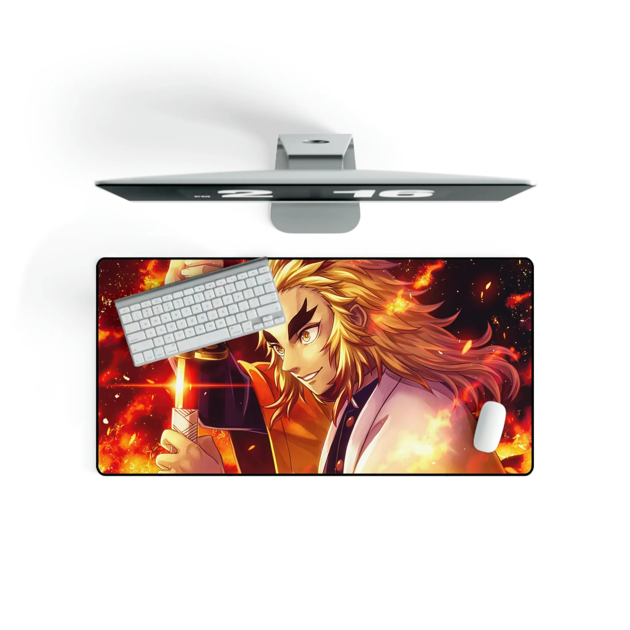 #8.1007, Kyojuro Rengoku, Demon Slayer, Kimetsu no Yaiba, Mouse Pad (Desk Mat)