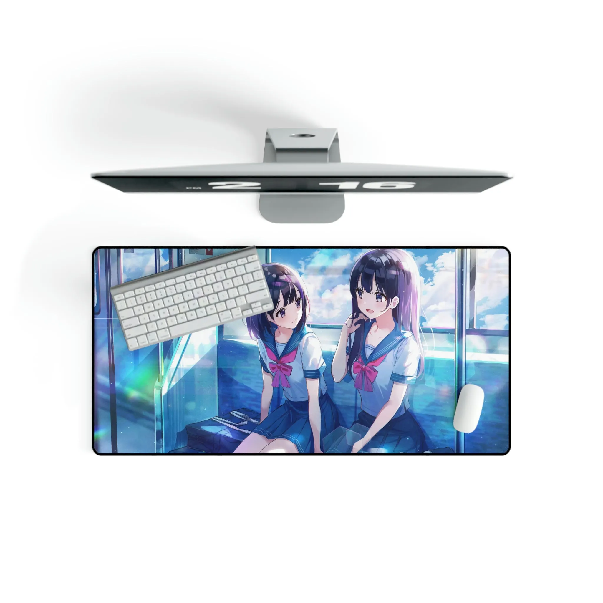 #8.3251, Cute, Anime, Girls, Student, School, Uniform, Mouse Pad (Desk Mat)