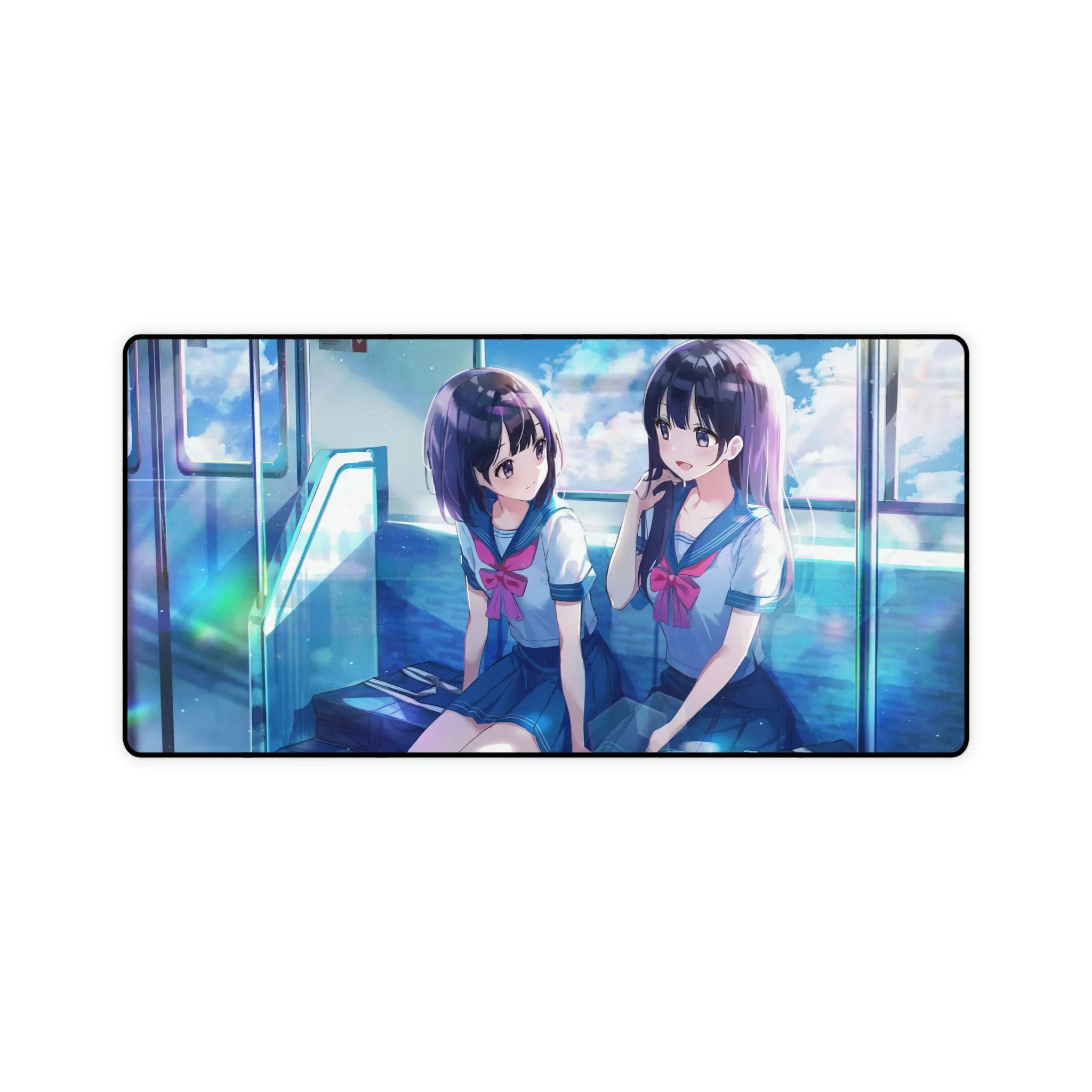 #8.3251, Cute, Anime, Girls, Student, School, Uniform, Mouse Pad (Desk Mat)