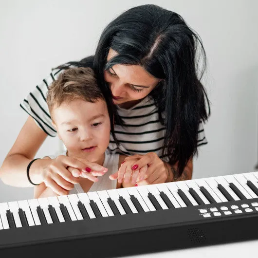 88-Key Portable Full-Size Semi-weighted Digital Piano Keyboard-Black