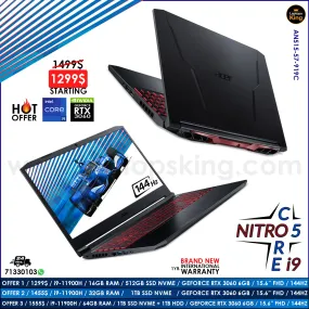 Acer Nitro 5 AN515-57-919C i9-11900H RTX 3060 144HZ Gaming Laptop Offers (Brand New)