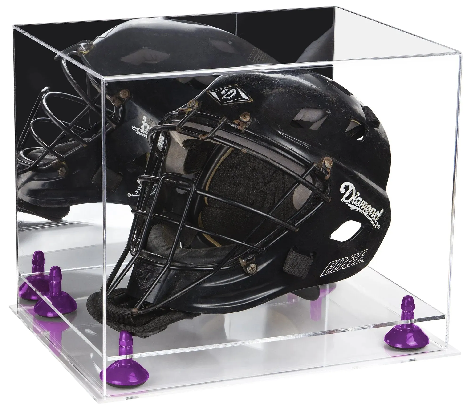 Acrylic Catchers or Goalie Helmet Display Case - Mirror No Wall Mounts (V44/A002)