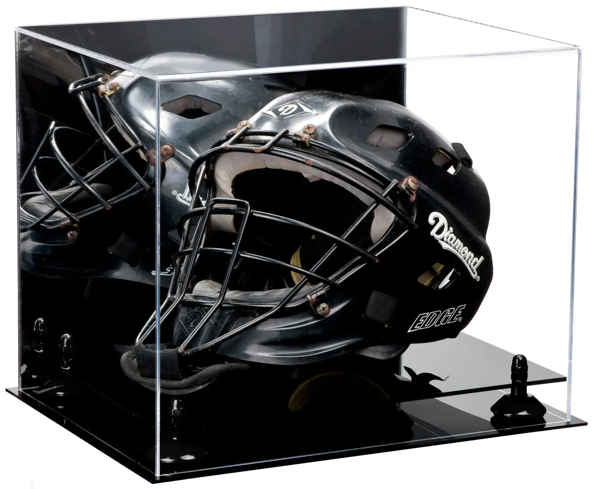 Acrylic Catchers or Goalie Helmet Display Case - Mirror No Wall Mounts (V44/A002)