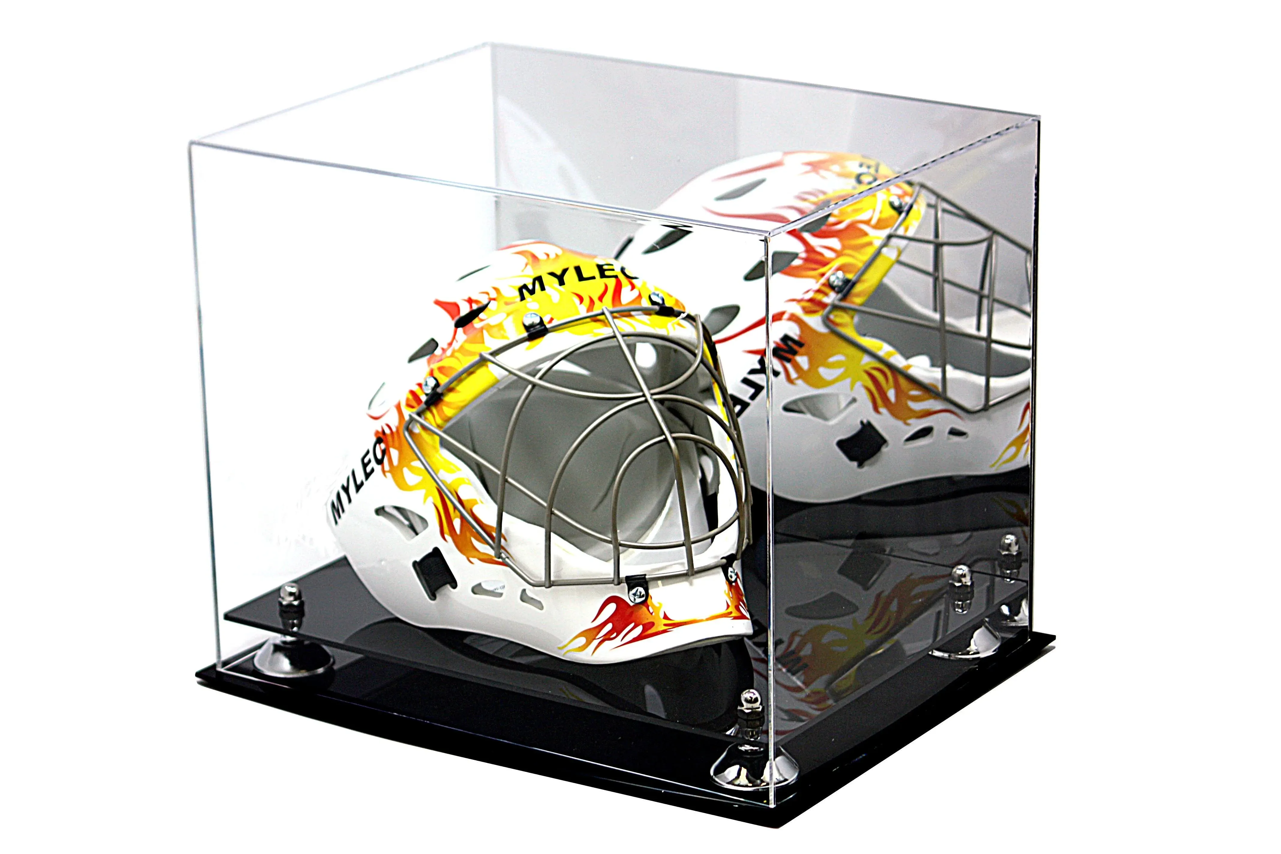 Acrylic Catchers or Goalie Helmet Display Case - Mirror No Wall Mounts (V44/A002)