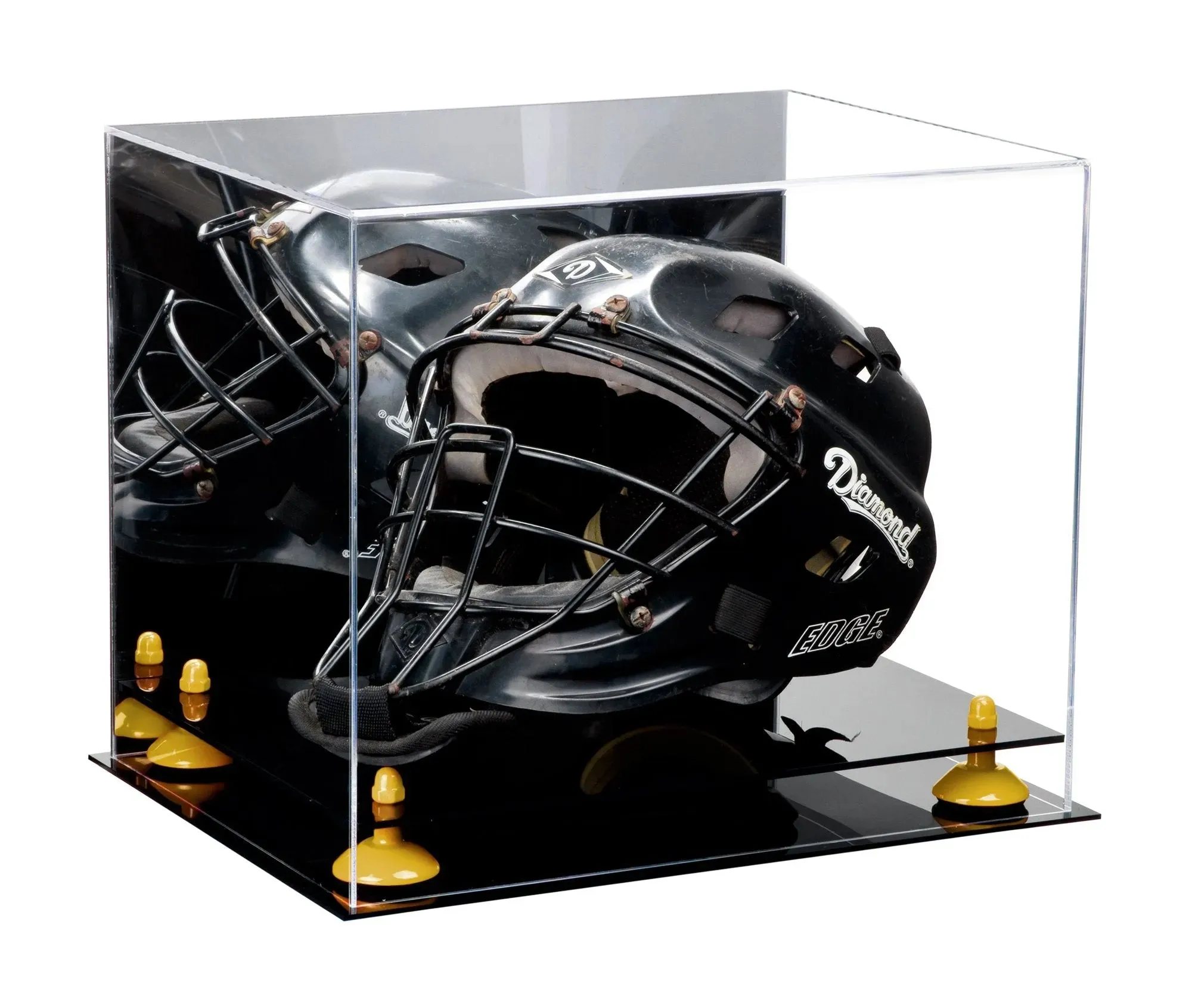 Acrylic Catchers or Goalie Helmet Display Case - Mirror No Wall Mounts (V44/A002)