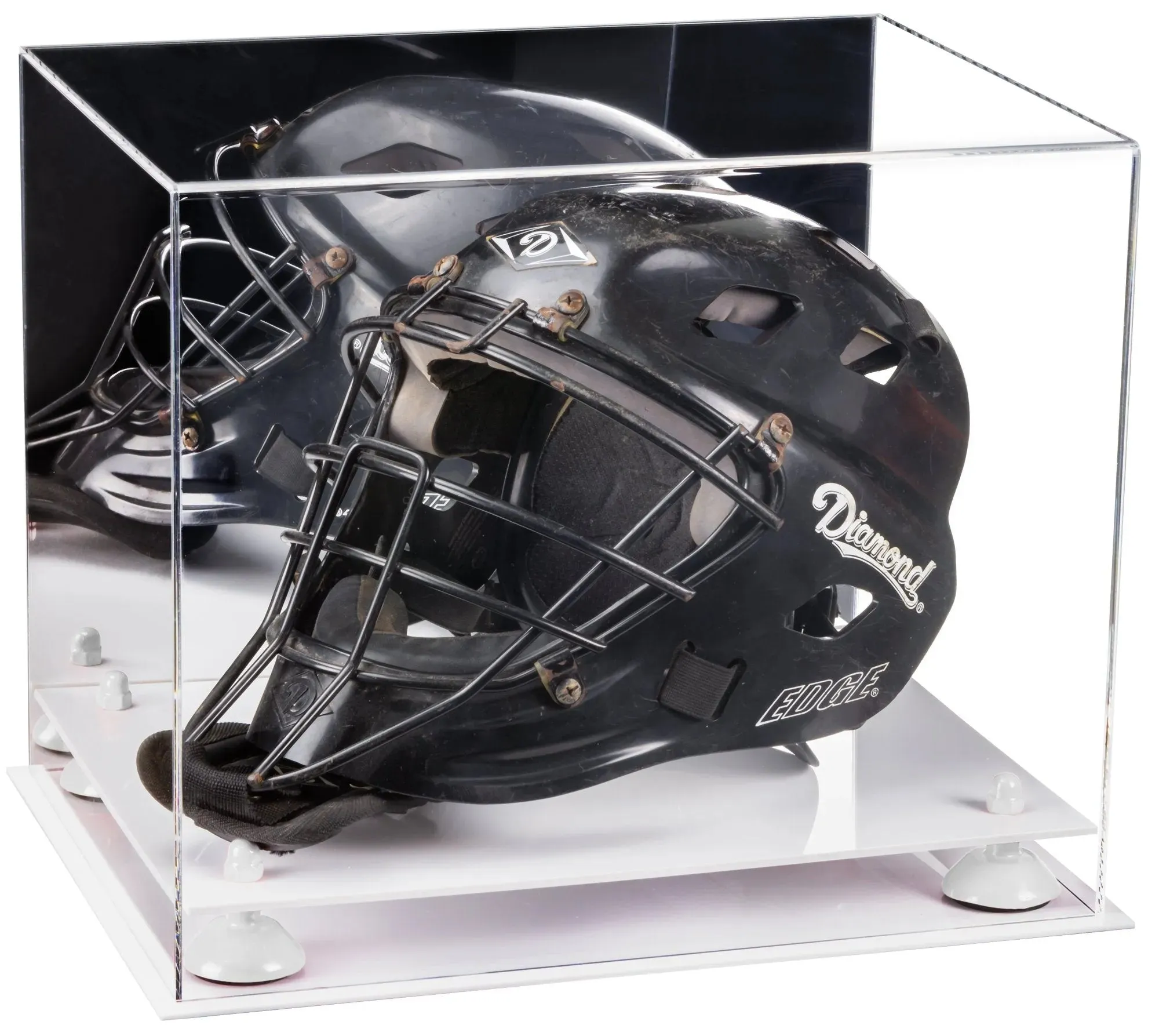 Acrylic Catchers or Goalie Helmet Display Case - Mirror No Wall Mounts (V44/A002)