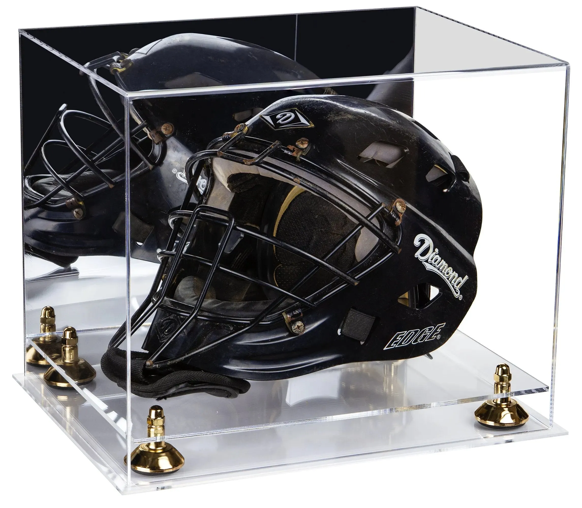 Acrylic Catchers or Goalie Helmet Display Case - Mirror No Wall Mounts (V44/A002)