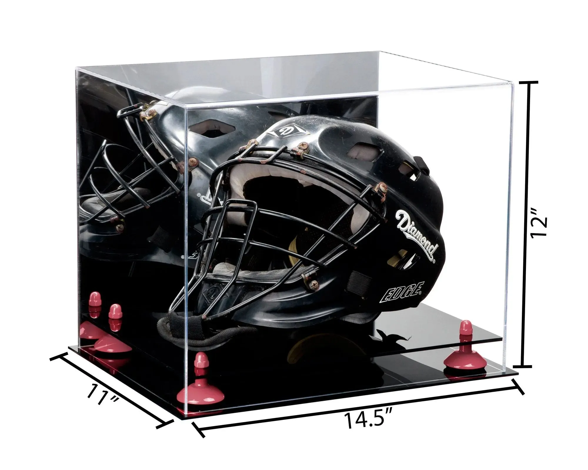 Acrylic Catchers or Goalie Helmet Display Case - Mirror No Wall Mounts (V44/A002)