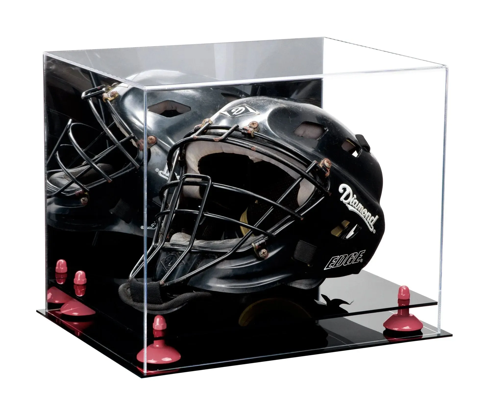 Acrylic Catchers or Goalie Helmet Display Case - Mirror No Wall Mounts (V44/A002)