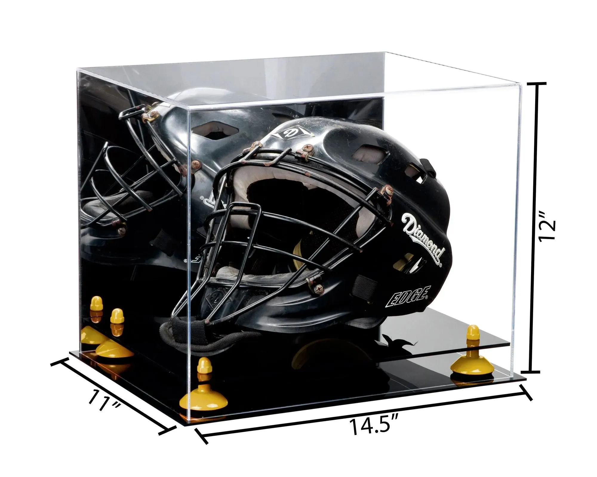 Acrylic Catchers or Goalie Helmet Display Case - Mirror No Wall Mounts (V44/A002)