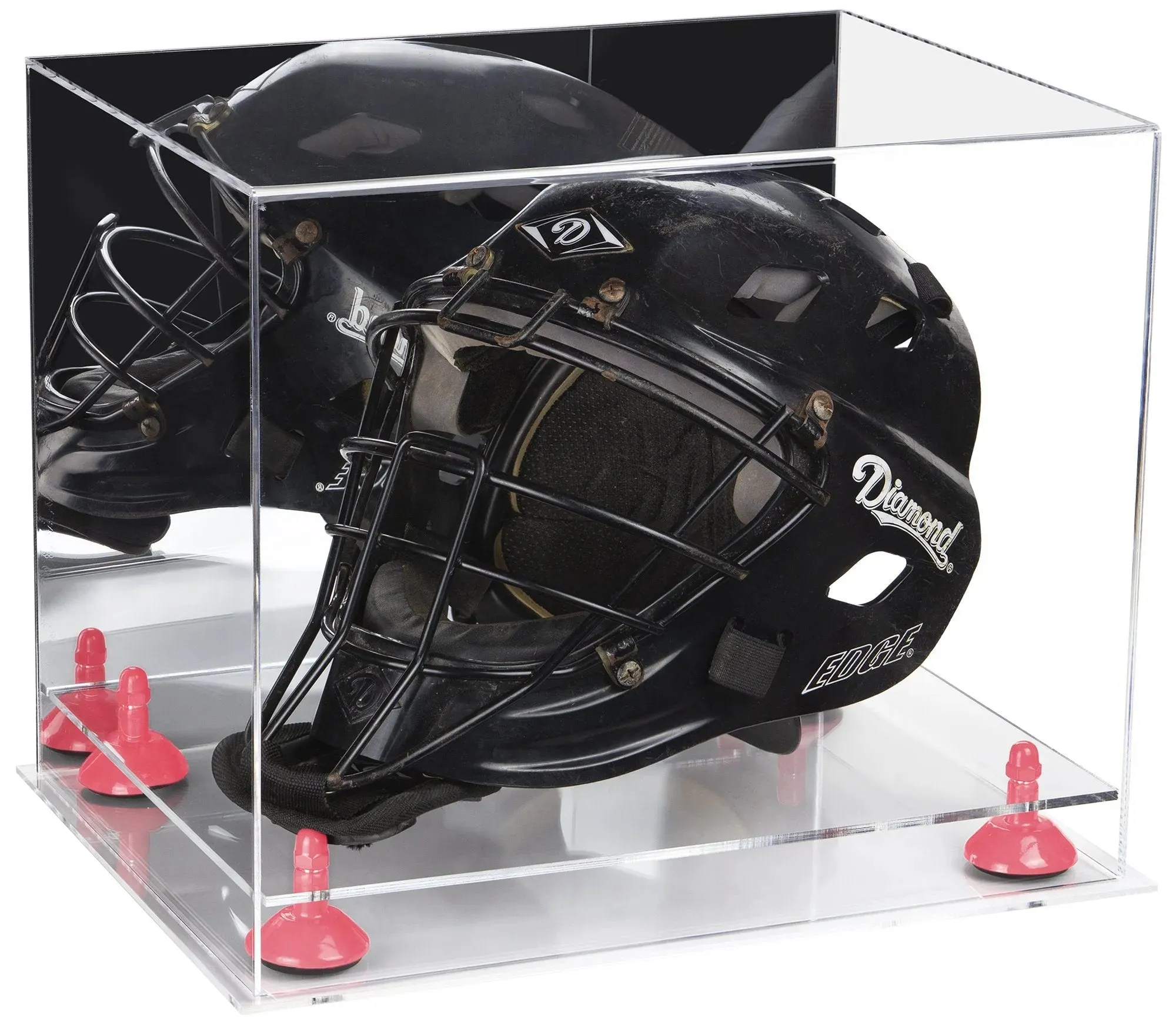 Acrylic Catchers or Goalie Helmet Display Case - Mirror No Wall Mounts (V44/A002)