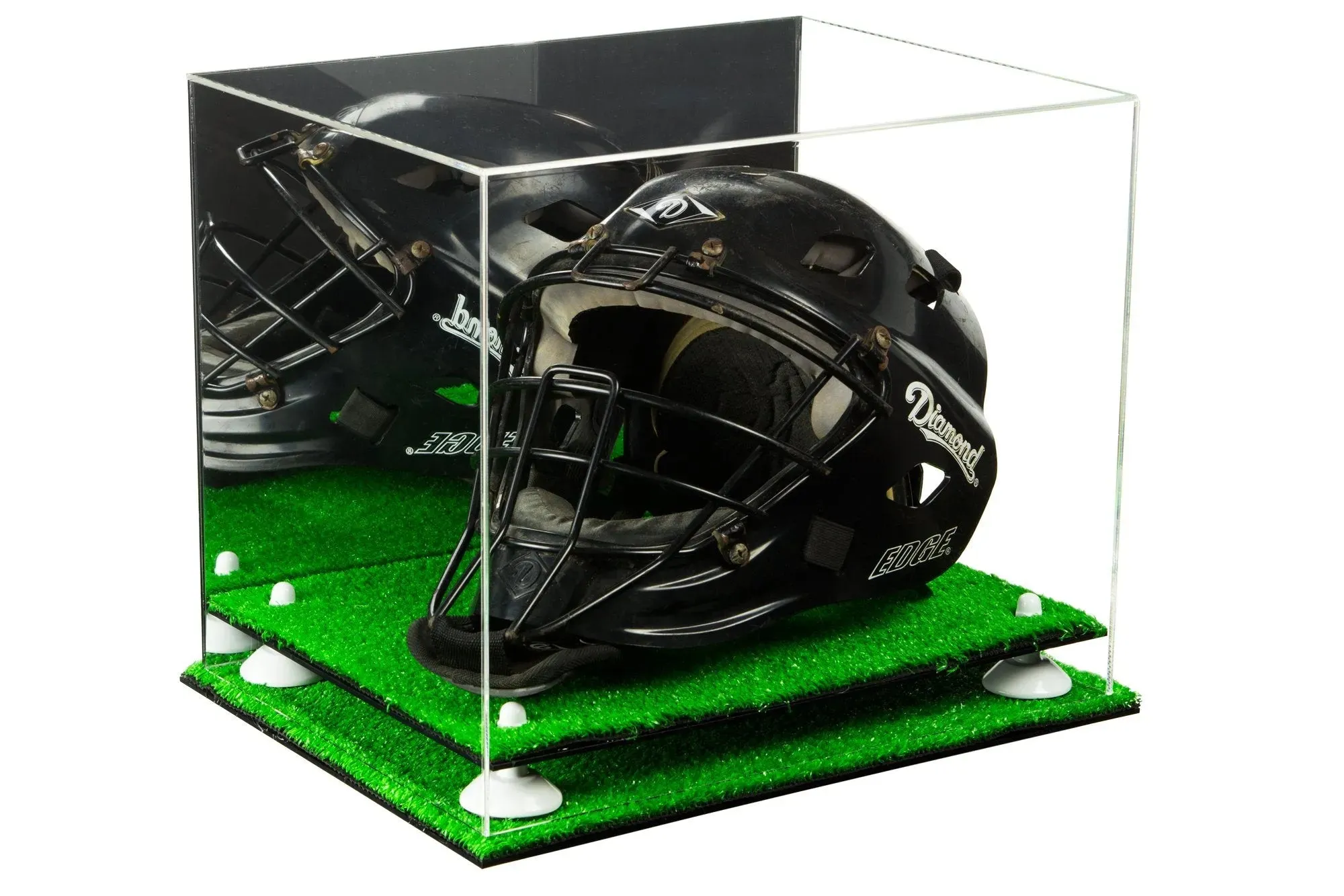 Acrylic Catchers or Goalie Helmet Display Case - Mirror No Wall Mounts (V44/A002)