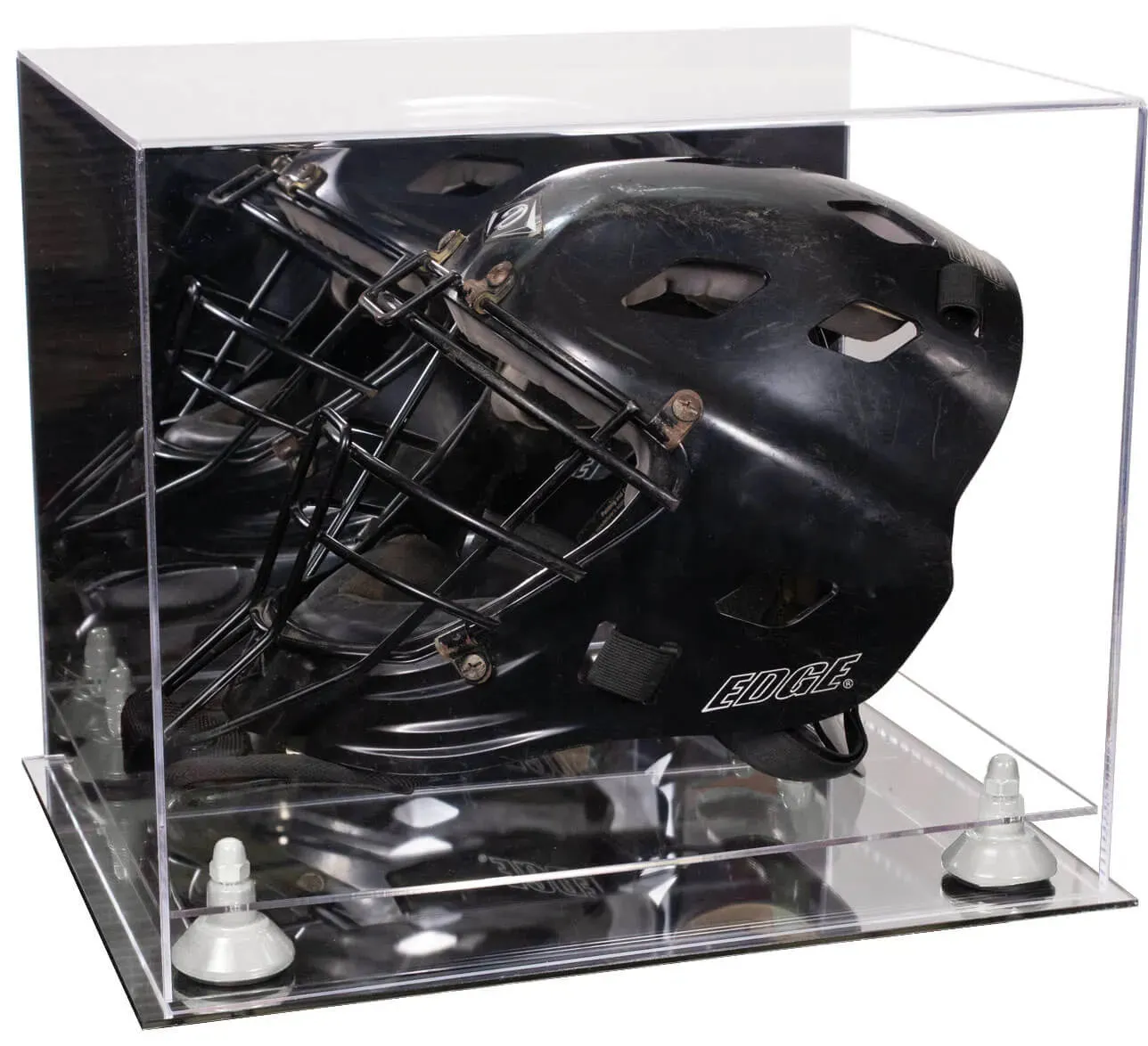 Acrylic Catchers or Goalie Helmet Display Case - Mirror No Wall Mounts (V44/A002)