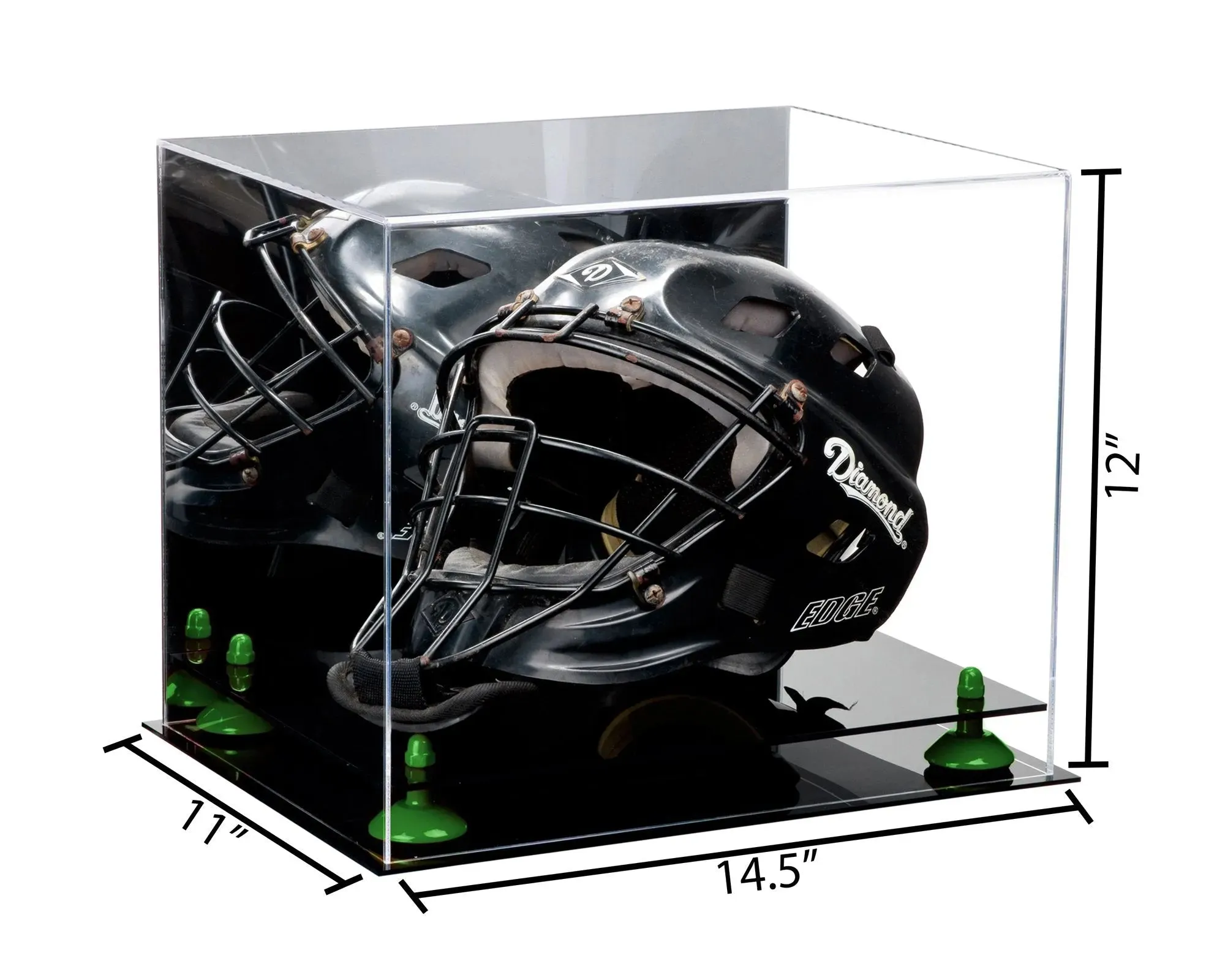 Acrylic Catchers or Goalie Helmet Display Case - Mirror No Wall Mounts (V44/A002)