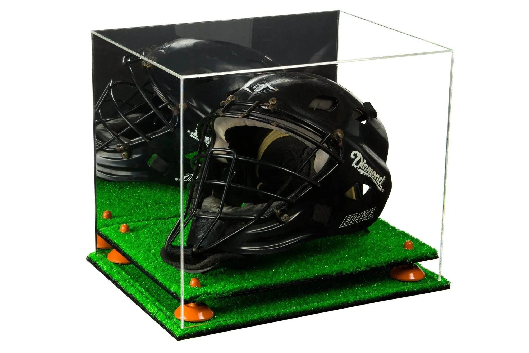 Acrylic Catchers or Goalie Helmet Display Case - Mirror No Wall Mounts (V44/A002)