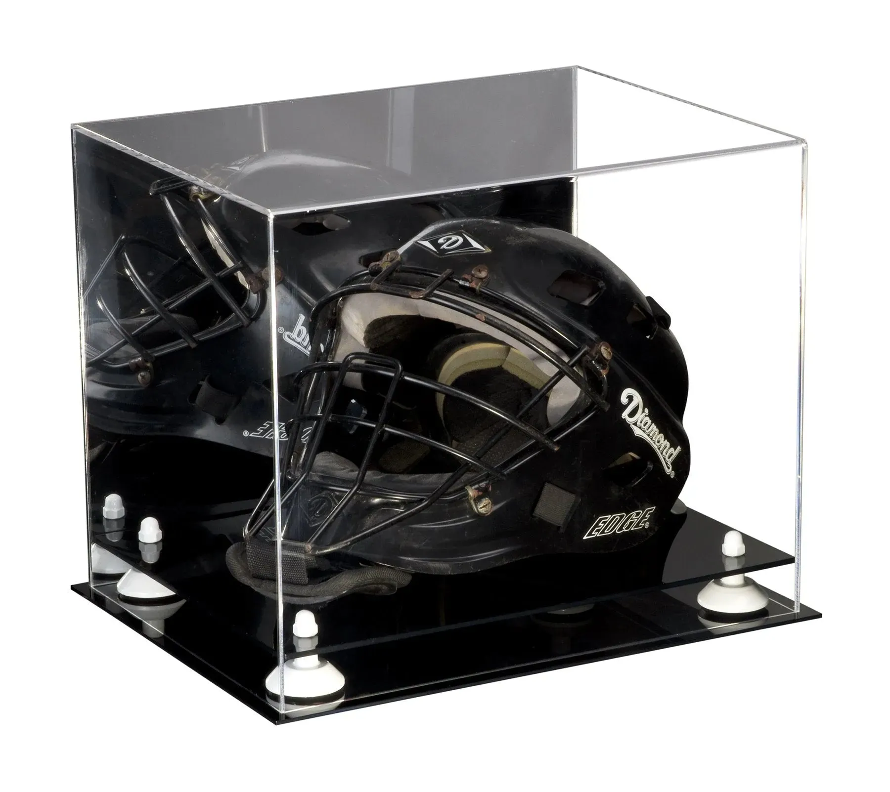 Acrylic Catchers or Goalie Helmet Display Case - Mirror No Wall Mounts (V44/A002)